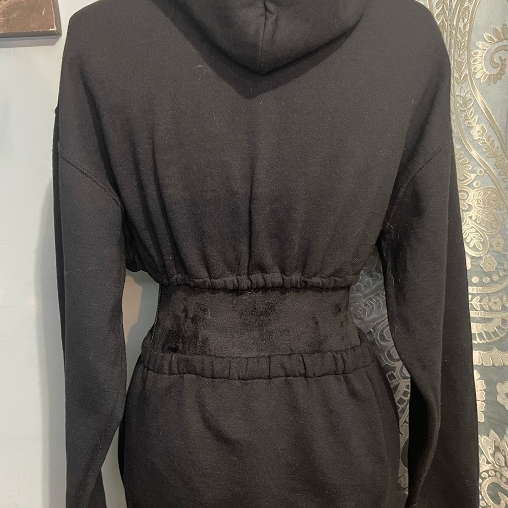 Black cropped hoodie and matching sweatshirt skirt size S/M - Picture 9 of 10